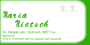 maria nietsch business card